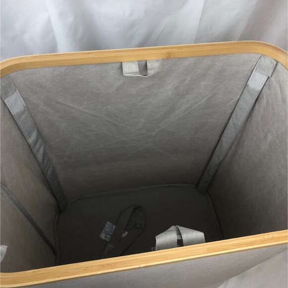 Laundry Hamper 150L with 2 Removable Inner Bags for Clothes Toys Towels, Grey - Picture 8 of 16